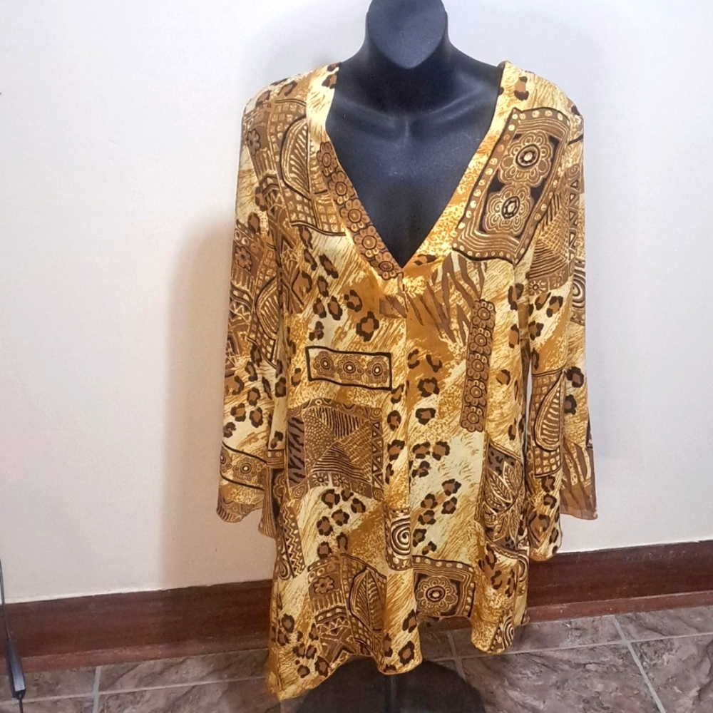 Westbound Beach Top Leopard Cheetah Print Size Small Swimming Suit Cover…